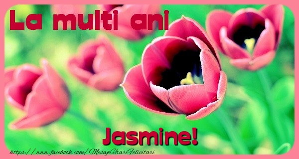Felicitari de zi de nastere - Flori & Lalele | La multi ani Jasmine