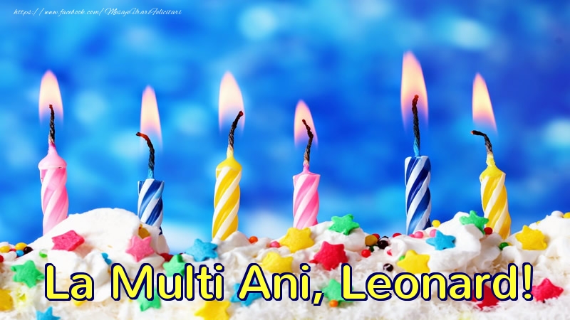  Felicitari de zi de nastere - Lumanari | La multi ani, Leonard!