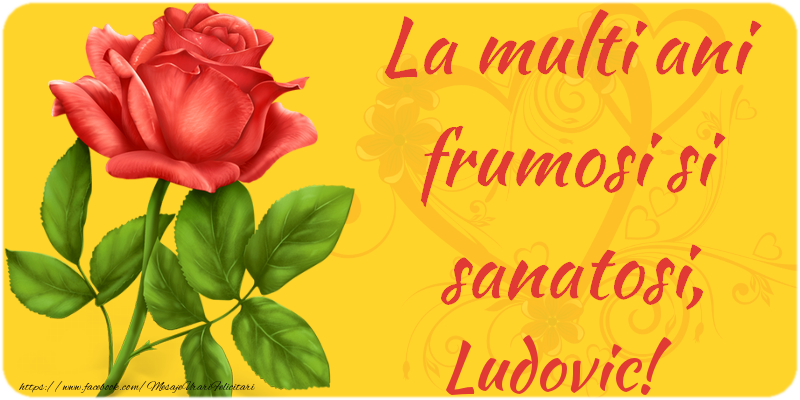 Felicitari de zi de nastere - Flori | La multi ani fericiti si sanatosi, Ludovic