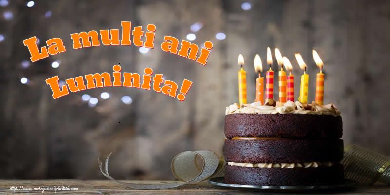  Felicitari de zi de nastere - Tort | La multi ani Luminita!