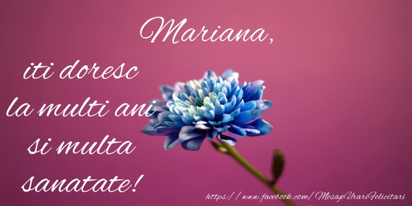  Felicitari de zi de nastere - Flori | Mariana iti doresc la multi ani si multa sanatate!
