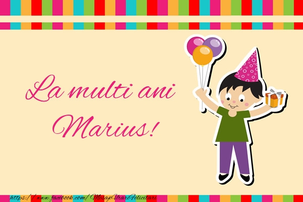 Felicitari de zi de nastere - Copii | La multi ani Marius!