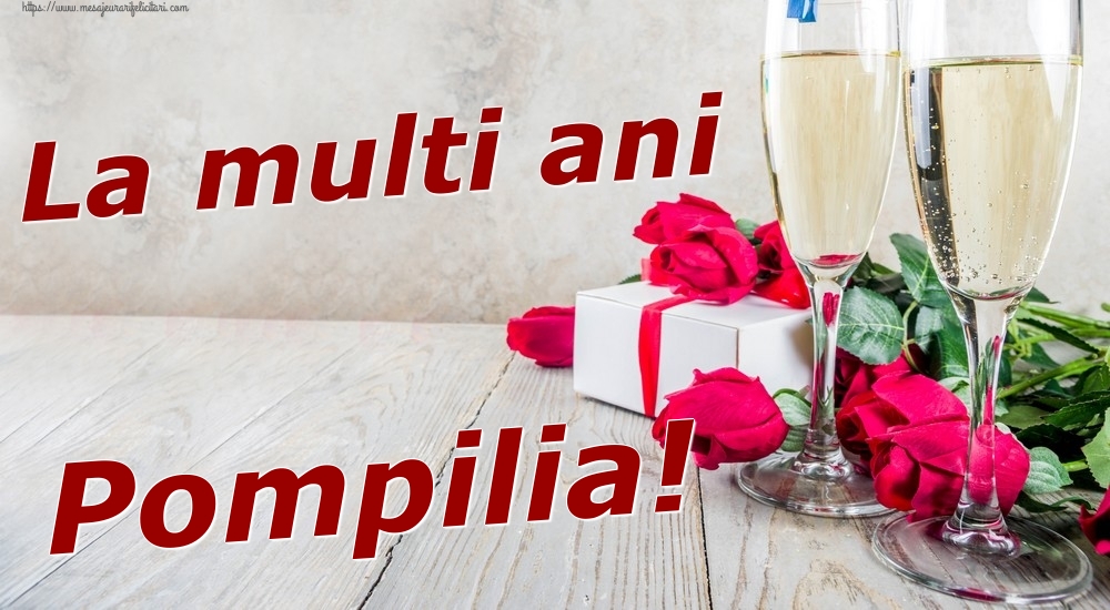  Felicitari de zi de nastere - Sampanie & Trandafiri | La multi ani Pompilia!