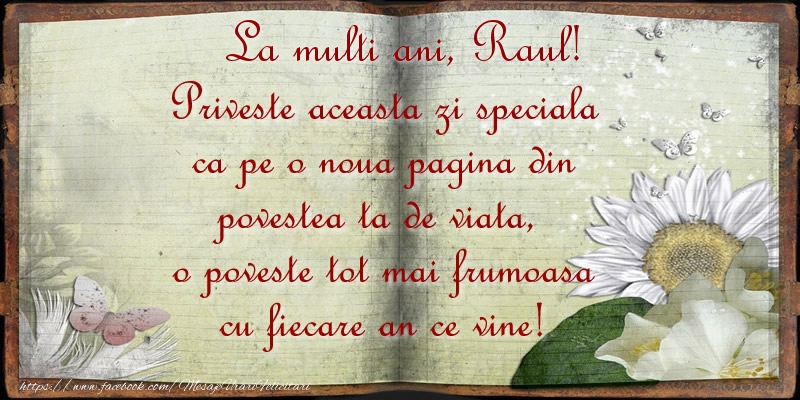Zi de nastere La multi ani Raul!