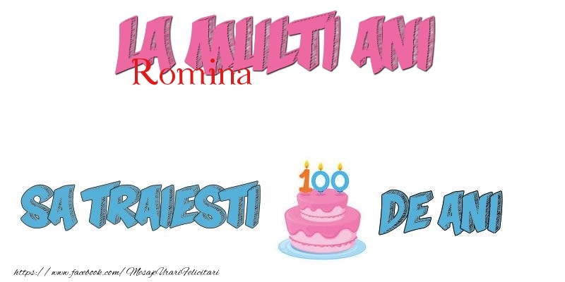 Felicitari de zi de nastere - Pentru Romina La multi ani!