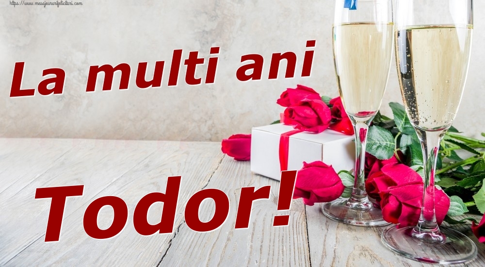  Felicitari de zi de nastere - Sampanie & Trandafiri | La multi ani Todor!