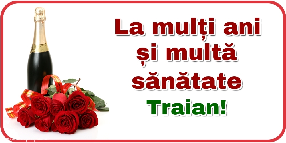 Felicitari de zi de nastere - Flori & Sampanie | La mulți ani și multă sănătate Traian!