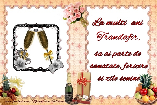 Felicitari de zi de nastere - Buchete De Flori & Sampanie & 1 Poza & Ramă Foto | La multi ani Trandafir, sa ai parte de sanatate, fericire si zile senine.