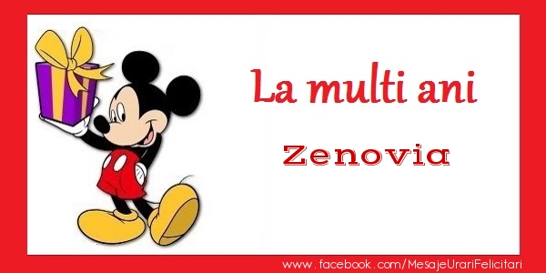 Felicitari de zi de nastere - Cadou & Copii & Mickey Mouse | La multi ani Zenovia