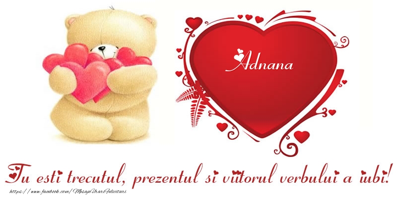  Felicitari Ziua indragostitilor - Ursuleti | Numele Adnana in inima: Tu esti trecutul, prezentul si viitorul verbului a iubi!