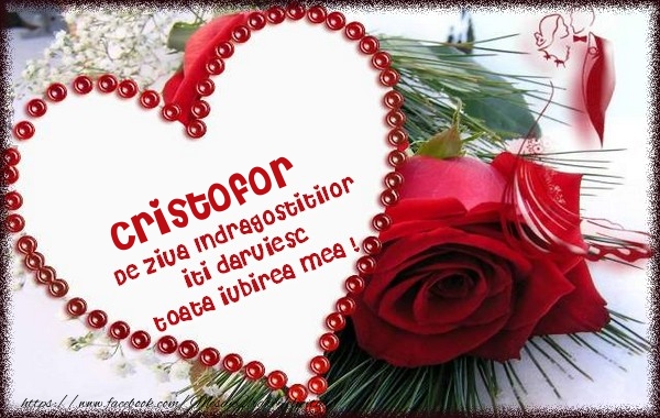 Felicitari Ziua indragostitilor - Cristofor de ziua Indragostitilor  iti daruiesc  toata iubirea mea !