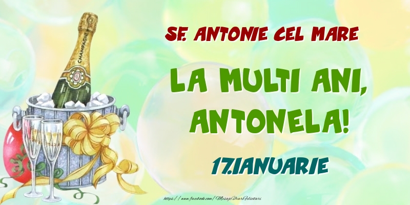  Felicitari de Ziua Numelui - Sampanie | Sf. Antonie cel Mare La multi ani, Antonela! 17.Ianuarie