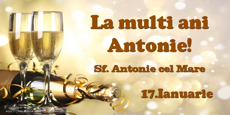  Felicitari de Ziua Numelui - Sampanie | 17.Ianuarie Sf. Antonie cel Mare La multi ani, Antonie!