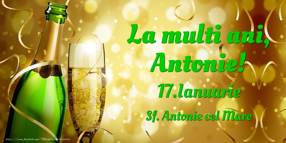  Felicitari de Ziua Numelui - Sampanie | La multi ani, Antonie! 17.Ianuarie - Sf. Antonie cel Mare