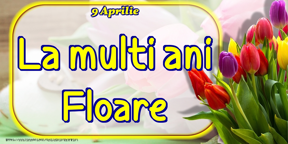 Felicitari de Ziua Numelui - Lalele | 9 Aprilie -La  mulți ani Floare!