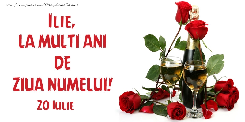  Felicitari de Ziua Numelui - Sampanie & Trandafiri | Ilie, la multi ani de ziua numelui! 20 Iulie
