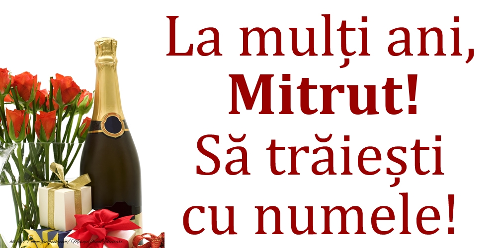 Felicitari de Ziua Numelui - Cadou & Flori & Sampanie | La mulți ani, Mitrut! Să trăiești cu numele!