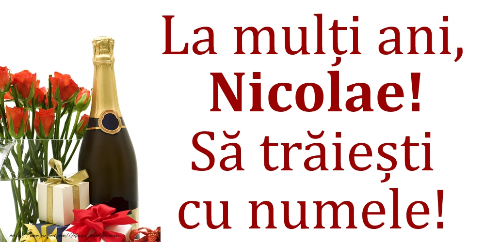  Felicitari de Ziua Numelui - Cadou & Flori & Sampanie | La mulți ani, Nicolae! Să trăiești cu numele!