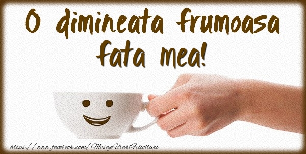 Buna dimineata O dimineata frumoasa fata mea!