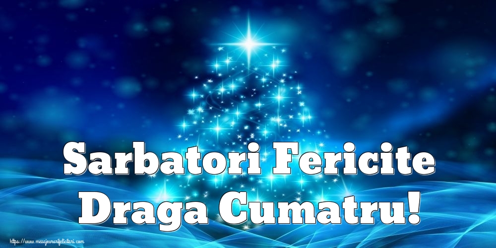 Felicitari de Craciun pentru Cumatru - Sarbatori Fericite draga cumatru!