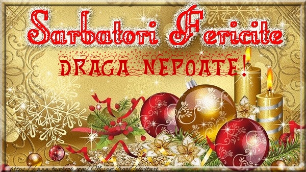 Felicitari de Craciun pentru Nepot - Sarbatori fericite draga nepoate!