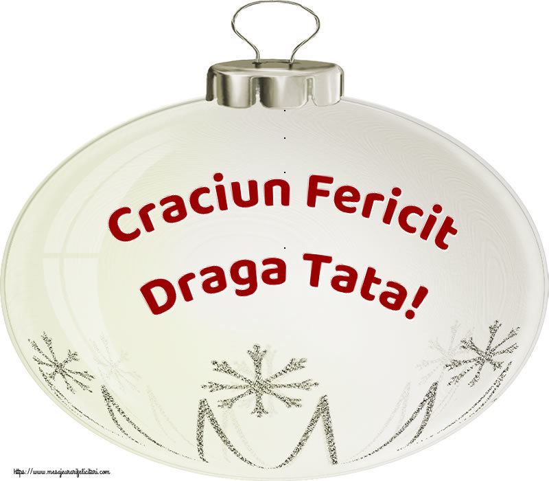 Felicitari de Craciun pentru Tata - Craciun Fericit draga tata!