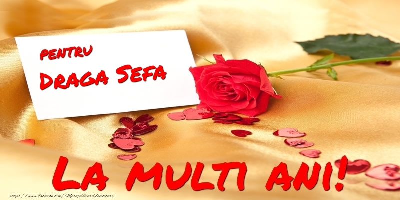 Felicitari de la multi ani pentru Sefa - Pentru draga sefa La multi ani!