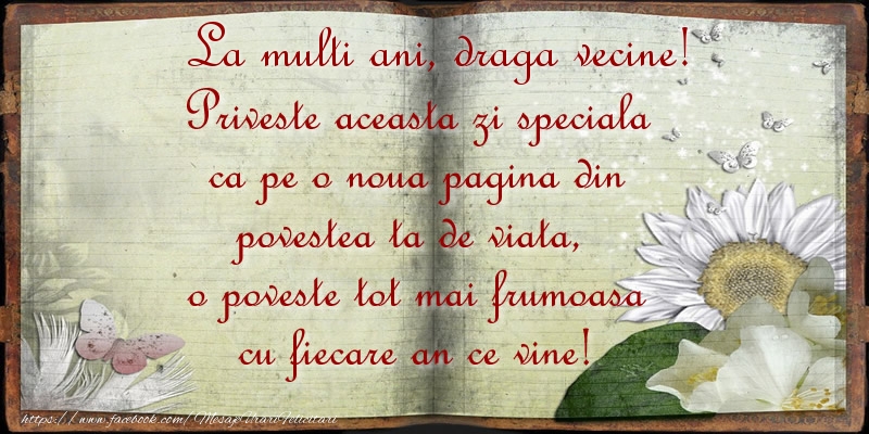 Felicitari de zi de nastere pentru Vecin - La multi ani draga vecine!