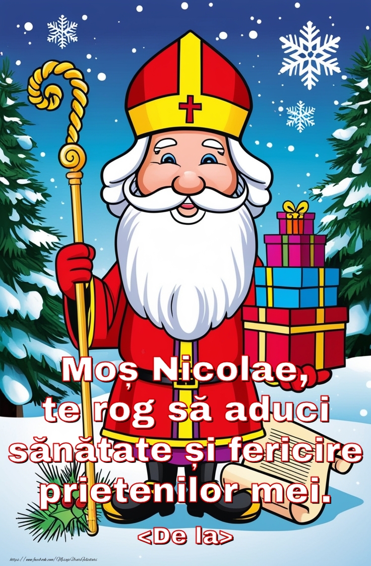 Felicitari personalizate de Mos Nicolae - Scrisoare catre Mosu