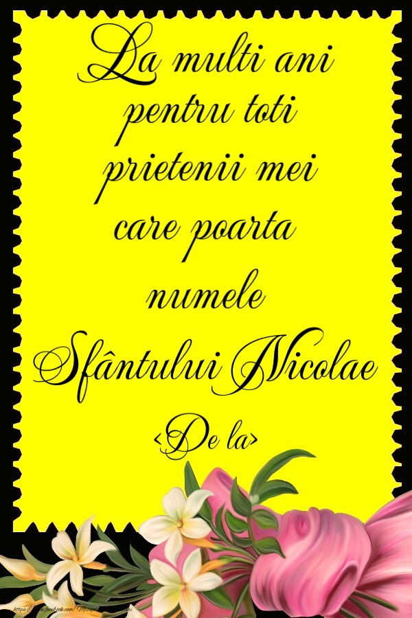 Felicitari personalizate de Mos Nicolae - Felicitare de Sfântul Nicolae pentru prieteni