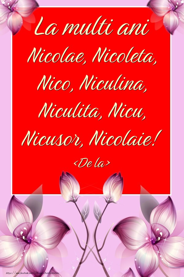 Felicitari personalizate de Mos Nicolae - Felicitare personalizata cu nume de Sfântul Nicolae