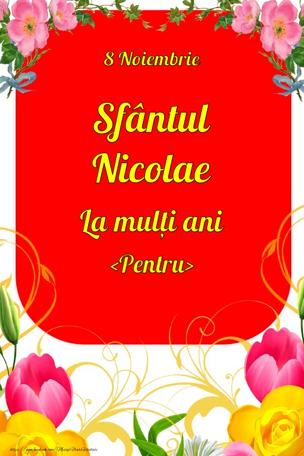 Felicitari personalizate de Mos Nicolae - Felicitare personalizata cu numele sfântului Nicolae