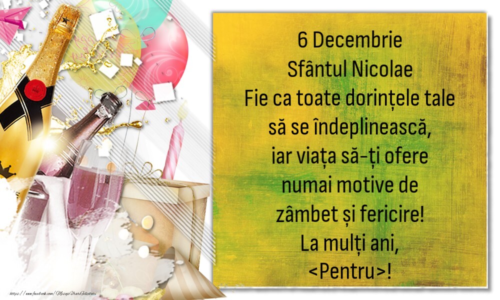 Felicitari personalizate de Mos Nicolae - Fie ca toate dorințele tale să se îndeplinească - mesaj de Sfântul Nicolae