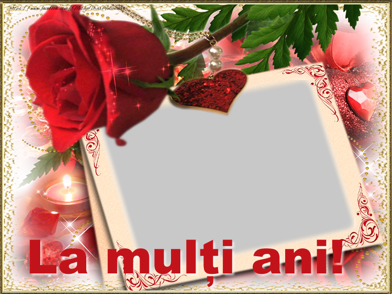 Felicitari personalizate de zi de nastere - Trandafiri & 1 Poza & Ramă Foto & Femei & Doamne | La mulți ani!