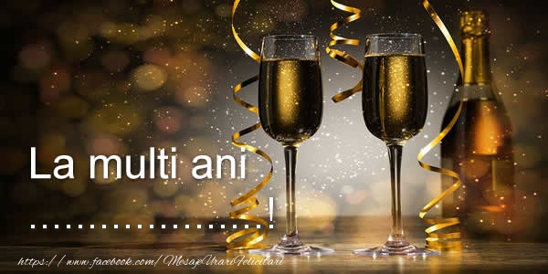 Felicitari personalizate de zi de nastere - La multi ani ...! - șampanie pentru petrecere