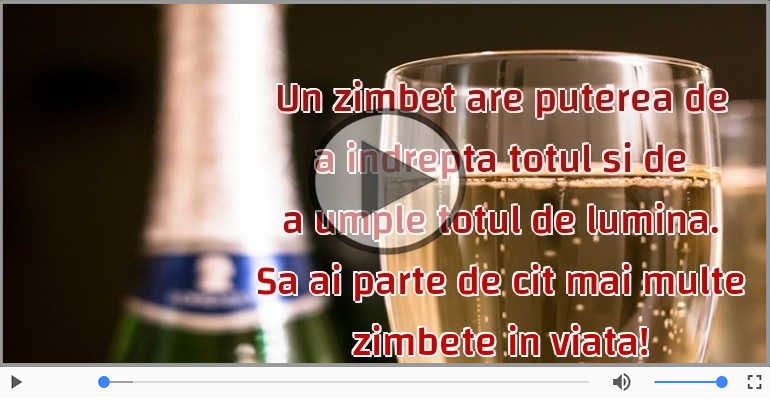 Sa ai parte de cit mai multe zimbete in viata! La multi ani!