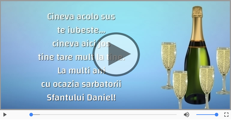 La multi ani cu ocazia sarbatorii Sfantului Daniel!