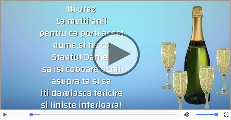 Iti urez La multi ani! de Sfantul Daniel