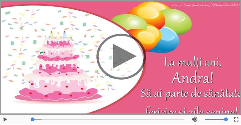 It's your birthday, Andra! La multi ani!