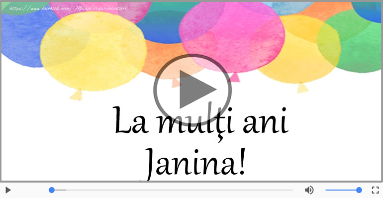 It's your birthday, Janina! La multi ani!