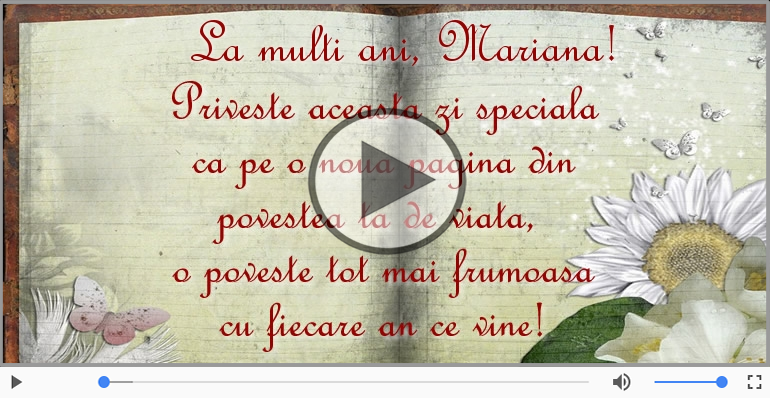 La multi ani, Mariana!