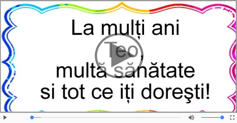 La multi ani, Teo!