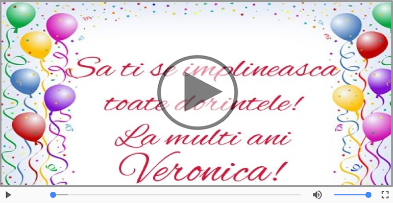 It's your birthday, Veronica! La multi ani!