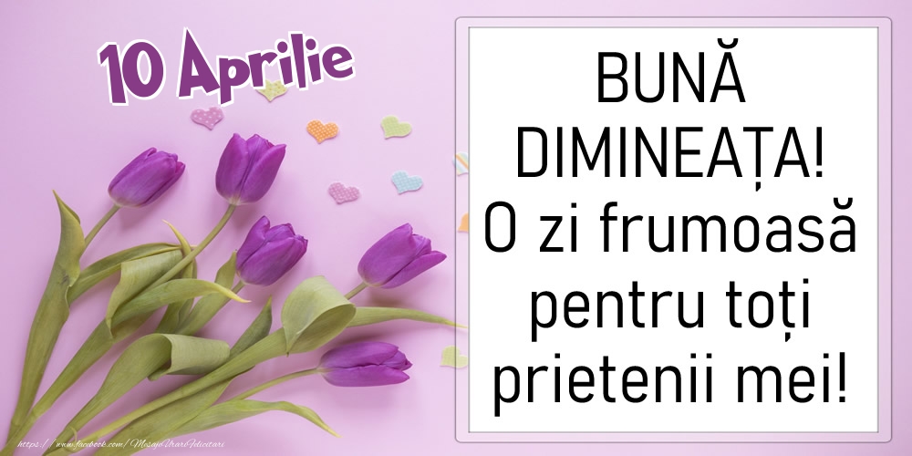 10 Aprilie - BUNĂ DIMINEAȚA! O zi frumoasă pentru toți prietenii mei!