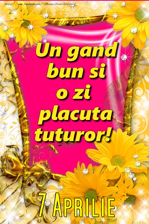 O zi placuta tuturor! Aprilie 7