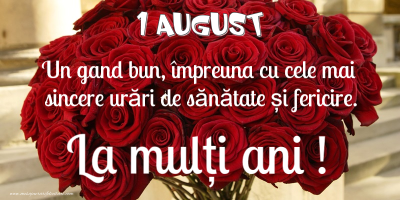 Felicitari de 1 August - 1 August - La multi ani!