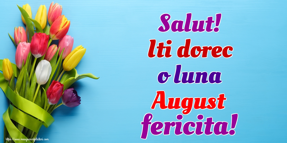 Felicitari de 1 August - Salut! Iti dorec o luna August fericita!