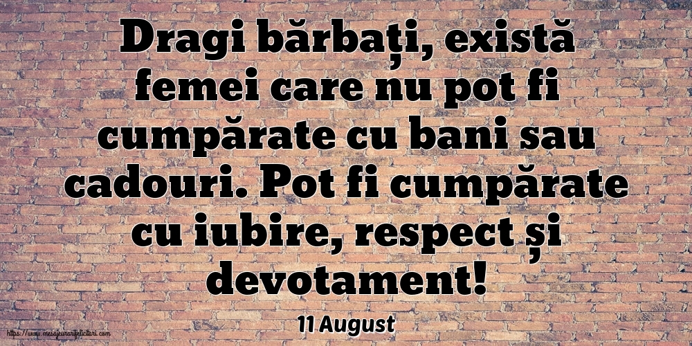 Felicitari de 11 August - 11 August - Dragi bărbați