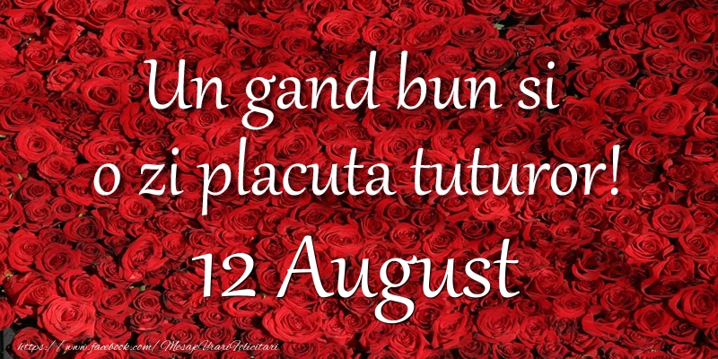 Un gand bun si  o zi placuta tuturor! August 12