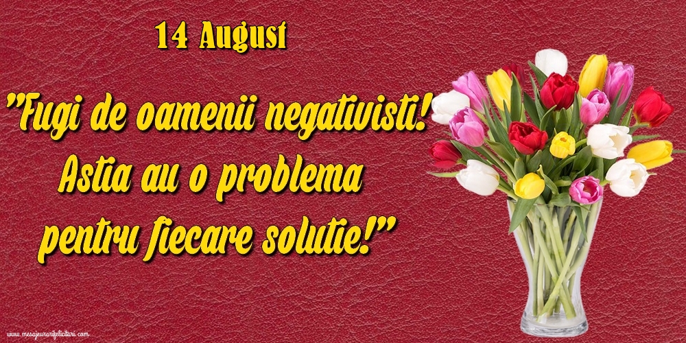 14.August Fugi de oamenii negativisti! Astia au o problemă pentru fiecare soluție!